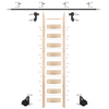 Quiet Glide Ladder 9.92 ft. Unfinish Maple Black Hook Roller Kit with 8 ft. Rail QG.510-10MA-08-V.08